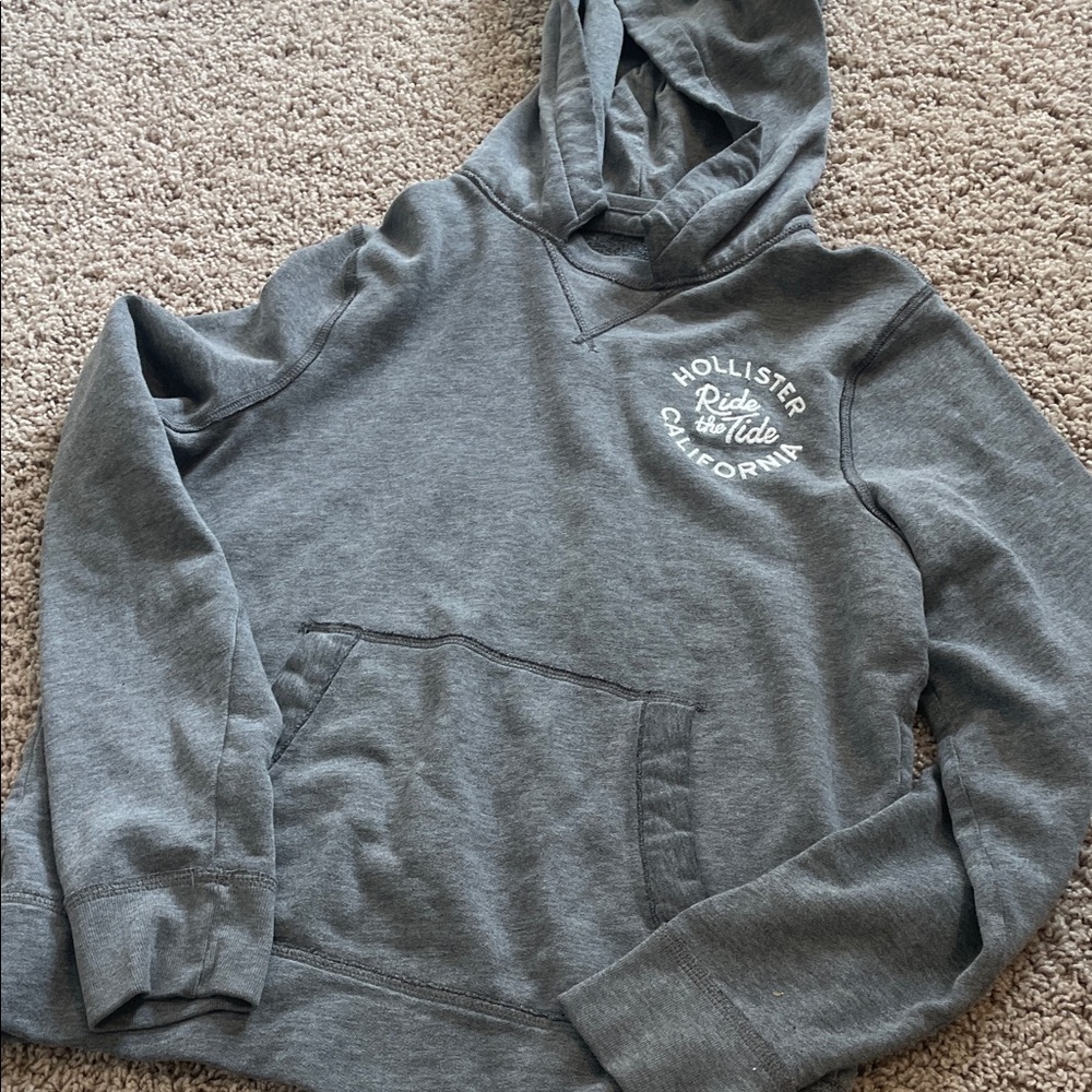 Hollister Charcoal Hoodie with Logo
